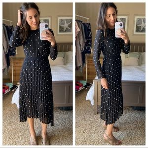 Pleated Dress Rivoli Embroidered 